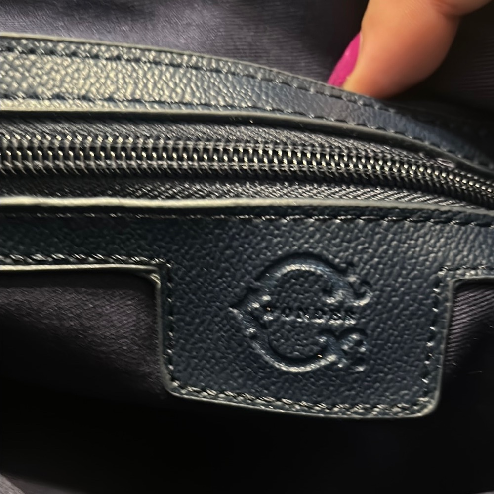C. Wonder Navy Leather Pouch - Picture 2 of 5